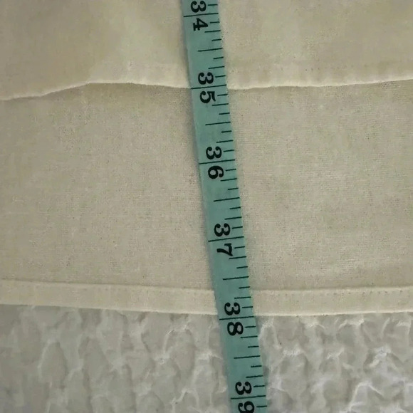 NWT CALVIN KLEIN White Linen Blend Button Front Midi Shirt Dress Coastal Chic - Picture 12 of 14